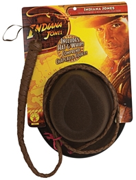 kids Indiana Jones hat and whip 5271