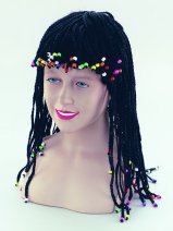 Beaded black rasta wig BW014