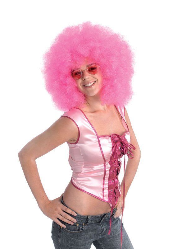 Pink mega afro wig BW661